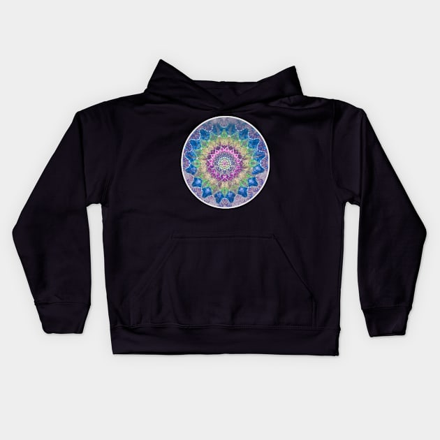 Tie Dye mandala hippie boho deadhead phish festivals grateful dead company Kids Hoodie by Aurora X